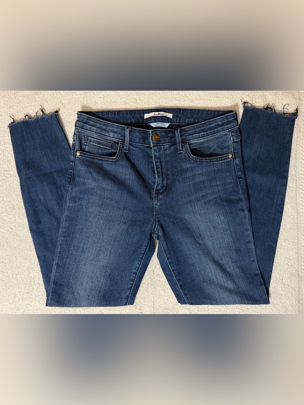 Sam Edelman The Kitten Mid-Rise Raw Hem Skinny Ankle Jeans Capsule 45EGB2EA1101